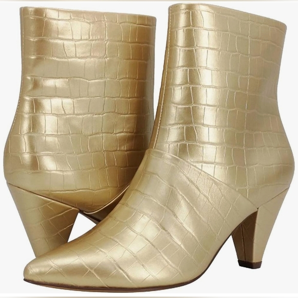 FARYL by Farylrobin Marianna Gold Croco 9 M - Picture 1 of 3